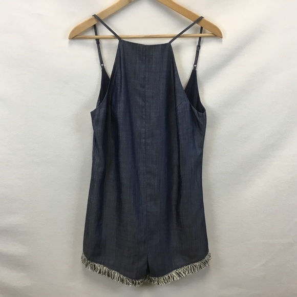 Line + Dot Lennon Chambray Romper - Picture 3 of 11